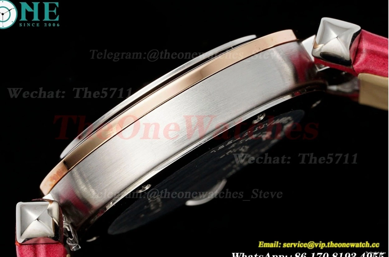 AF Pasha LE Dial White RG 30mm De Red Cartier SS Ladies Quartz 1227